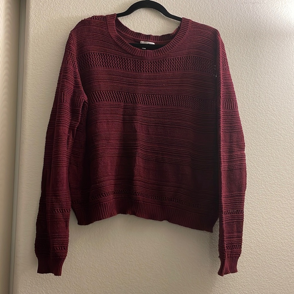 Abound - Burgundy Crotched Sweater